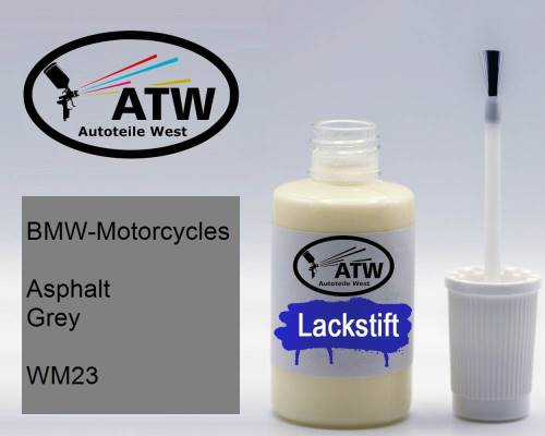 BMW-Motorcycles, Asphalt Grey, WM23: 20ml Lackstift, von ATW Autoteile West.